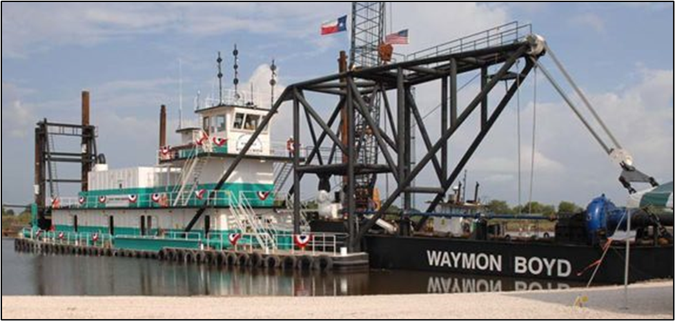 (Pre-accident photo of dredge vessel Waymon Boyd. Photo courtesy of Orion Marine Group)