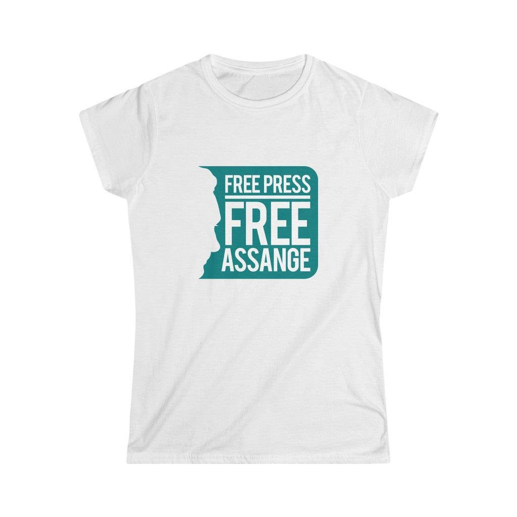 Free Press Free Assange - Women's Slim Tee