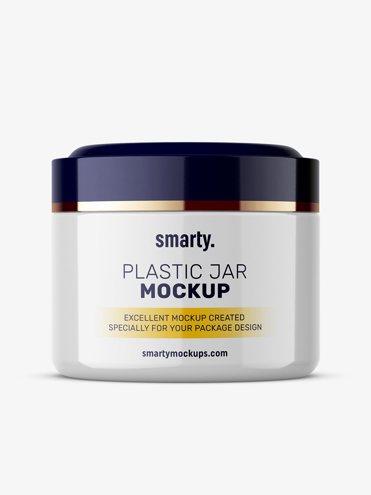 Plastic cream jar mockup / glossy Smarty Mockups