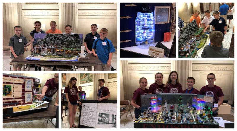 Future City student participants present their projects to NYSED staff