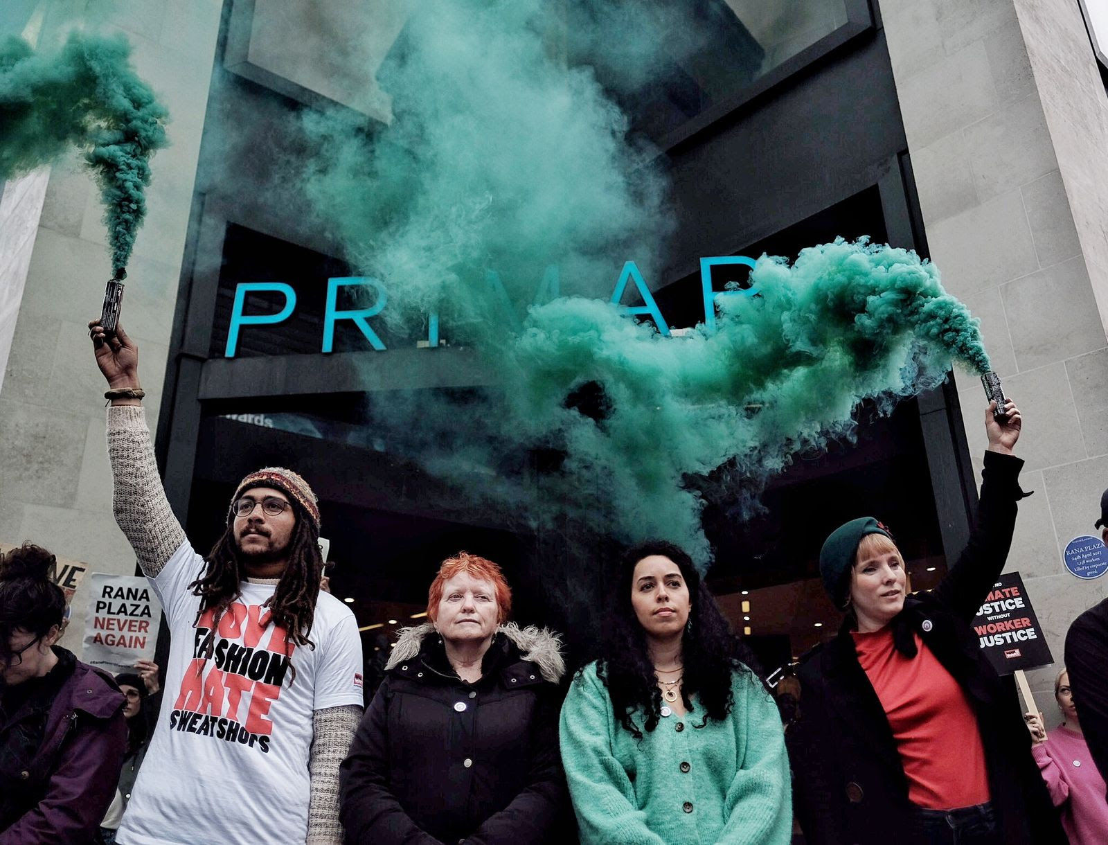 The final stop on the tour was to Name The Dead outside Primark's flagship store. We had 1,138 names to read.
