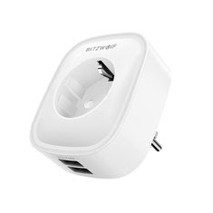 BlitzWolf® BW-SHP5 2.1A Dual USB Ports 16A Smart Socket