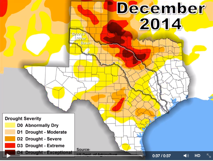 Check out this time lapse video of the Texas drought.