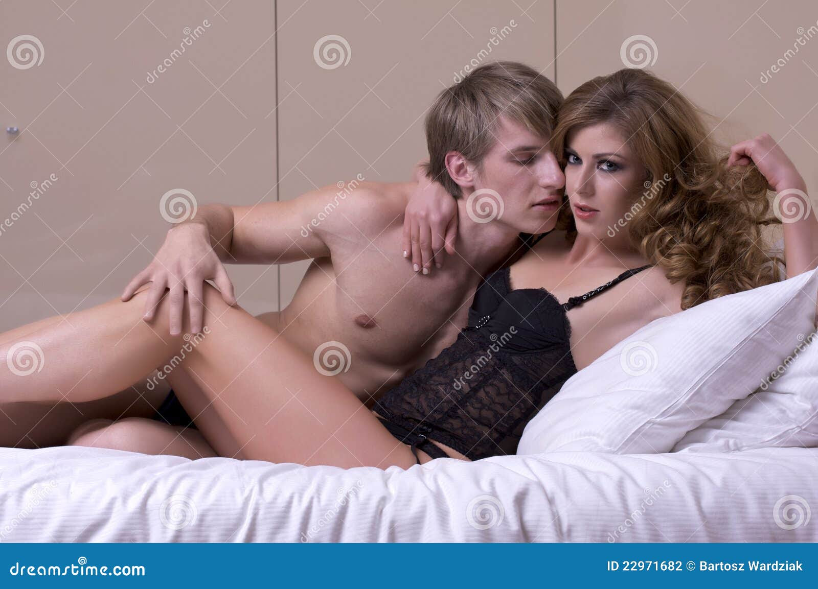 Intimate young couple during