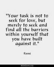 rumi - your task in grey background