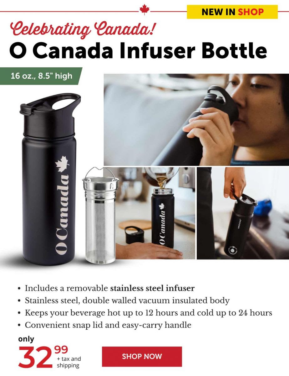 O Canada Infuser Bottle – matte black