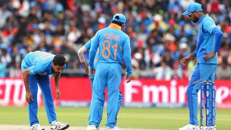 Bhuvneshwar Kumar left the field after being injured during India-Pakistan clash.