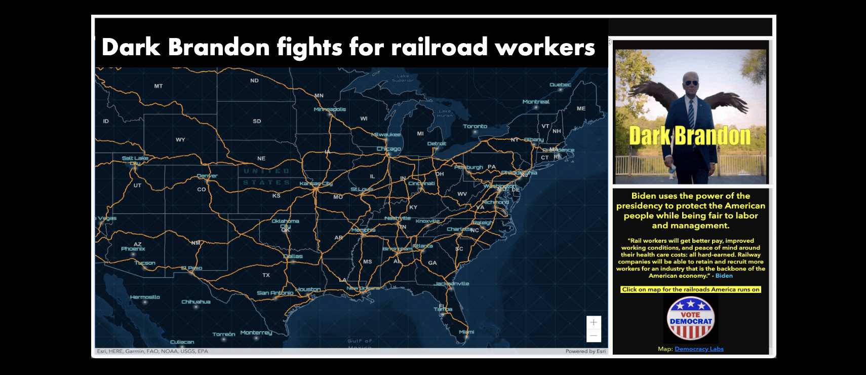 Dark Brandon fights for railroad workers