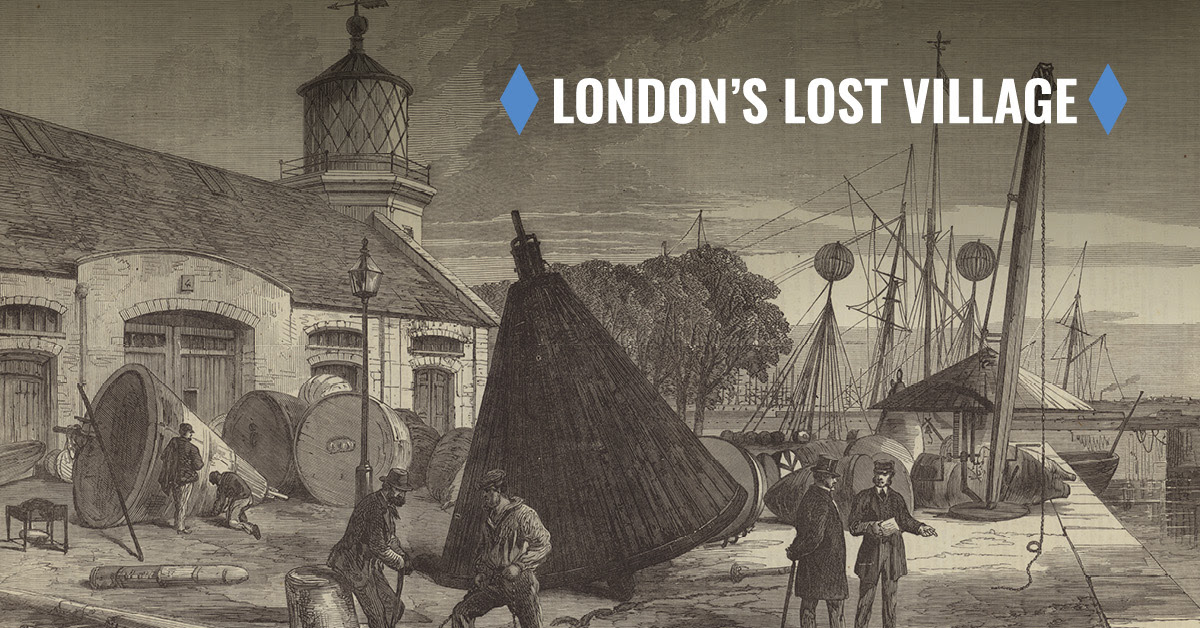 Old illustration of dockworkers at work