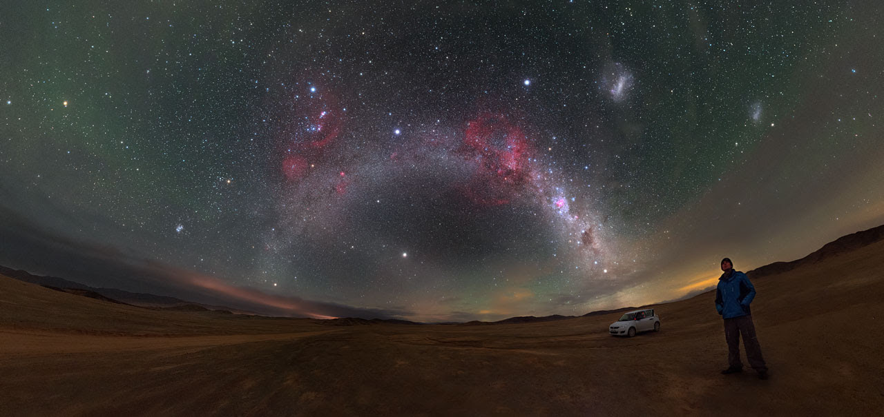 Barnard's Loop and the Magellanic Clouds