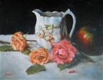 White Pitcher with Apple - Posted on Wednesday, March 4, 2015 by Jill Brabant