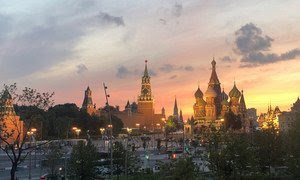 Вид на Кремль. Москва, Россия. 