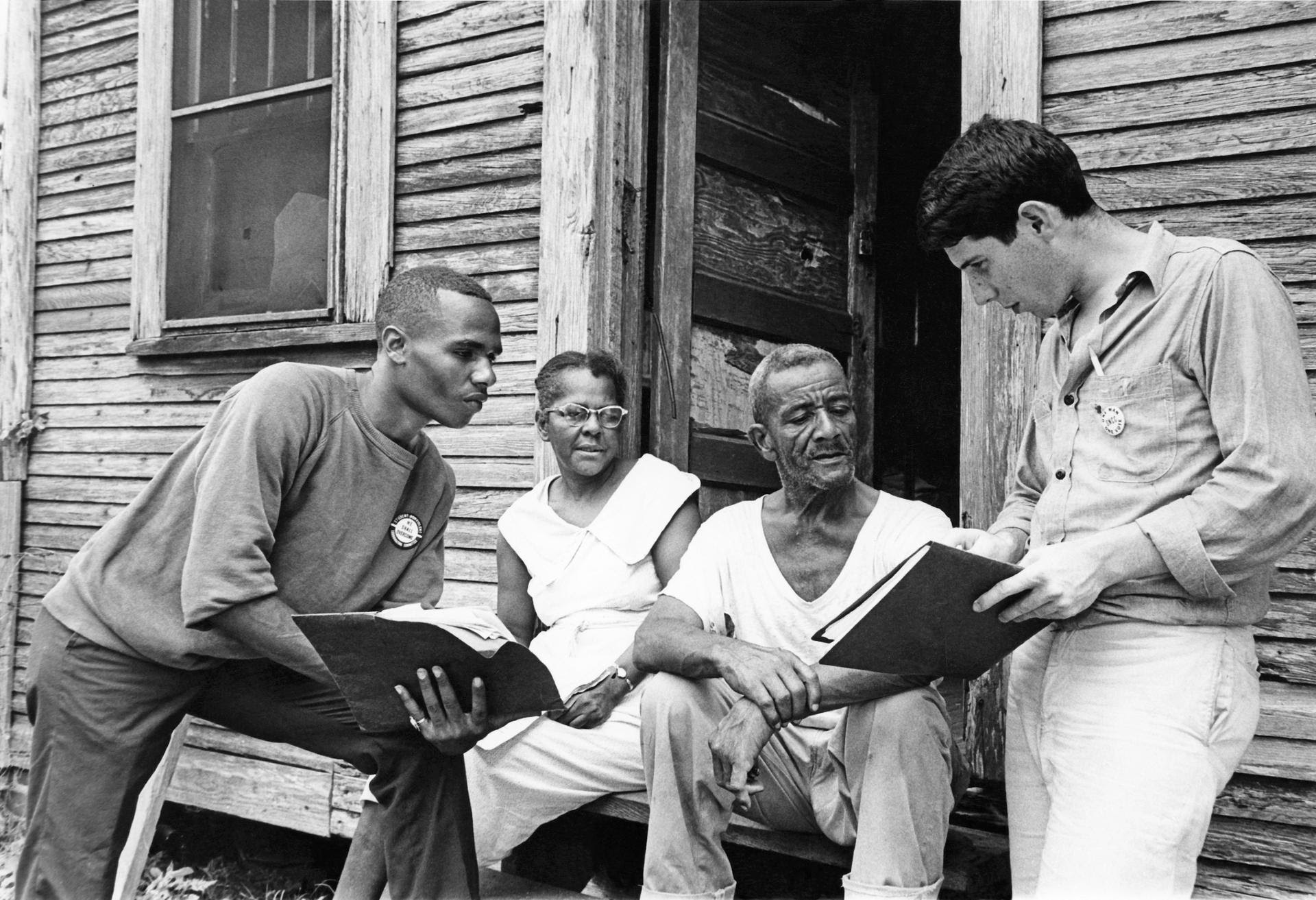 Freedom Summer volunteers registering voters in 1964 Mississippi. Freedom Summer volunteers registering voters in 1964 Mississippi.