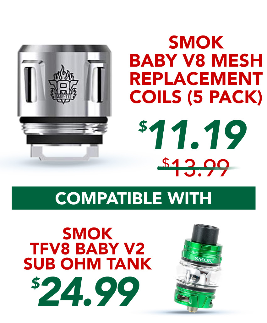 Smok Baby V8 Mesh Replacement Coils (5 Pack), $11.19