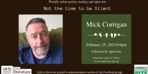 Poet Michael Corrigan and Open Mic | Online with NTTTBS