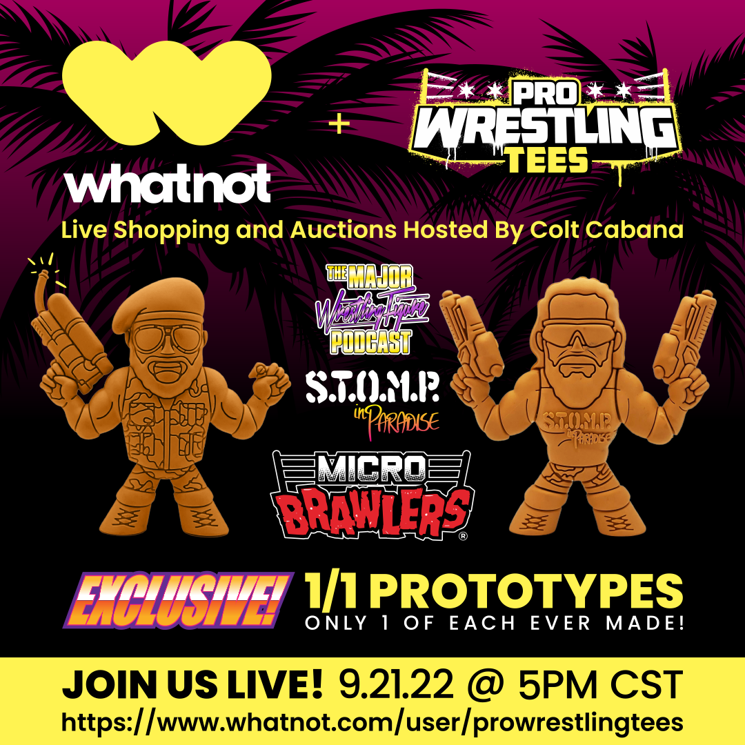 PRO WRESTLING TEES' FIRST EVER LIVE AUCTION THIS WEDNESDAY