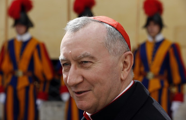 El Secretario de Estado, Pietro Parolin, según Magister " el único cardenal en condiciones de reunir los votos suficientes para ser elegido, en un hipotético cónclave no lejano" (AFP).