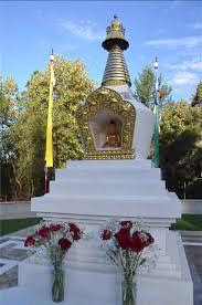 Prayer flags at stupa