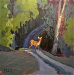 Deer Crossing Nature Painting Contemporary Impressionism - Posted on Thursday, November 20, 2014 by Heidi Malott