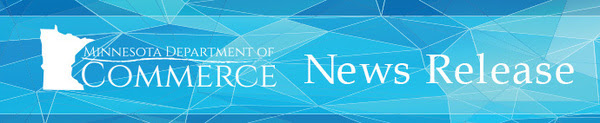 Minnesota Department of Commerce News Release Header