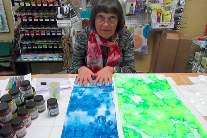 Learn to dye silk scarves at Yarn Designers Boutique