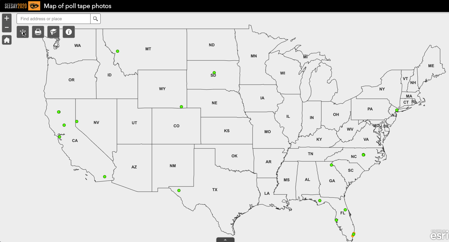 Streamlined approach to find poll tape photos collected by different groups and volunteers.