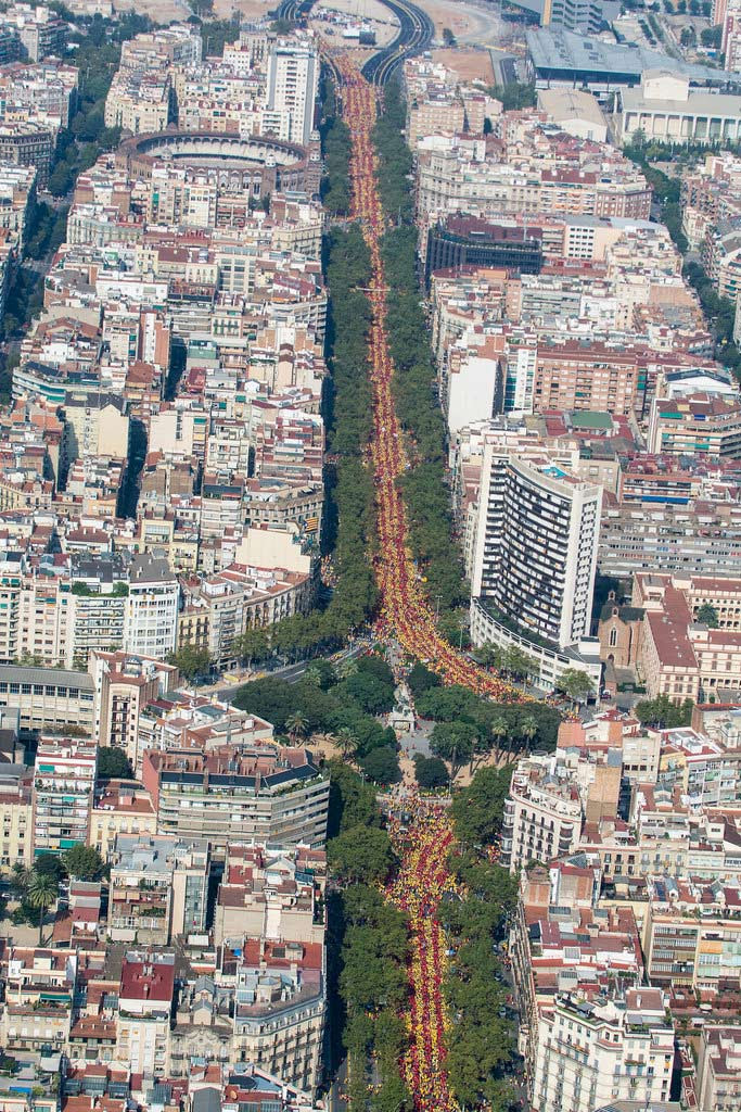 Otra imagen de Barcelona abarrotada.