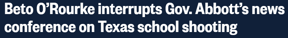 Beto O’Rourke interrupts Gov. Abbott’s news conference on Texas school shooting