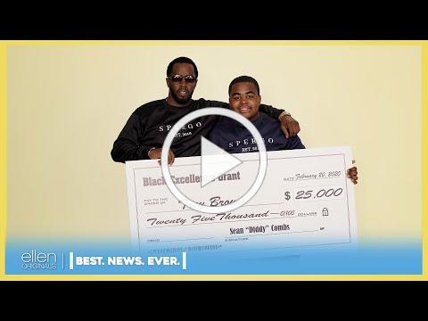 'Best. News. Ever.': Sean 'Diddy' Combs and Jeannie Surprise Deserving Fan Trey Brown