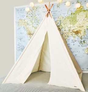 Small cream teepee