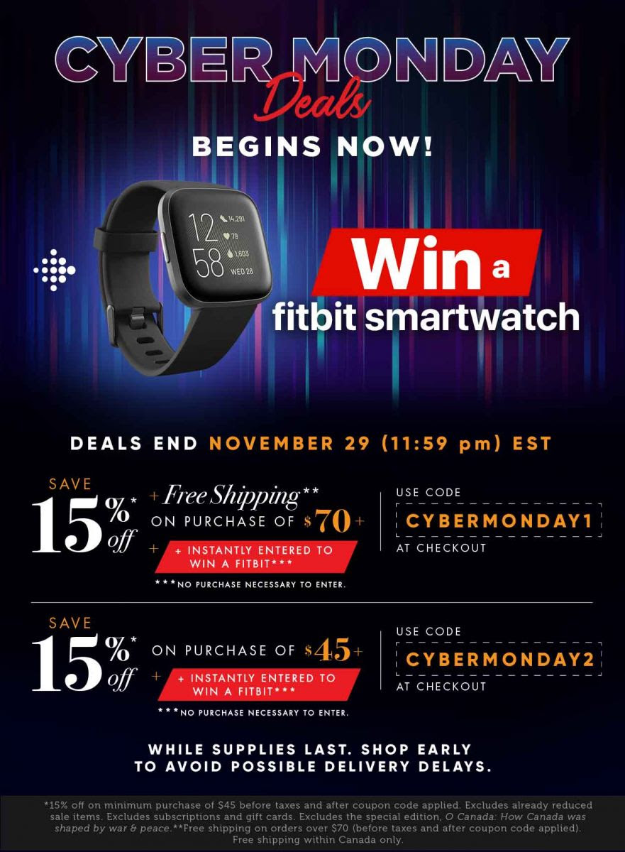 Cyber Monday Deals - Win fitbit smartwatch