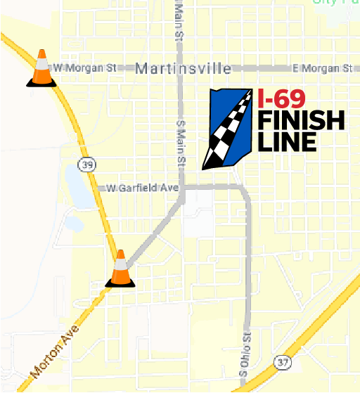 SR 39 median removal map