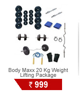Body Maxx 20 Kg Weight
Lifting Package + 3 Ft Bar + Dumbbells Rods + Gifts