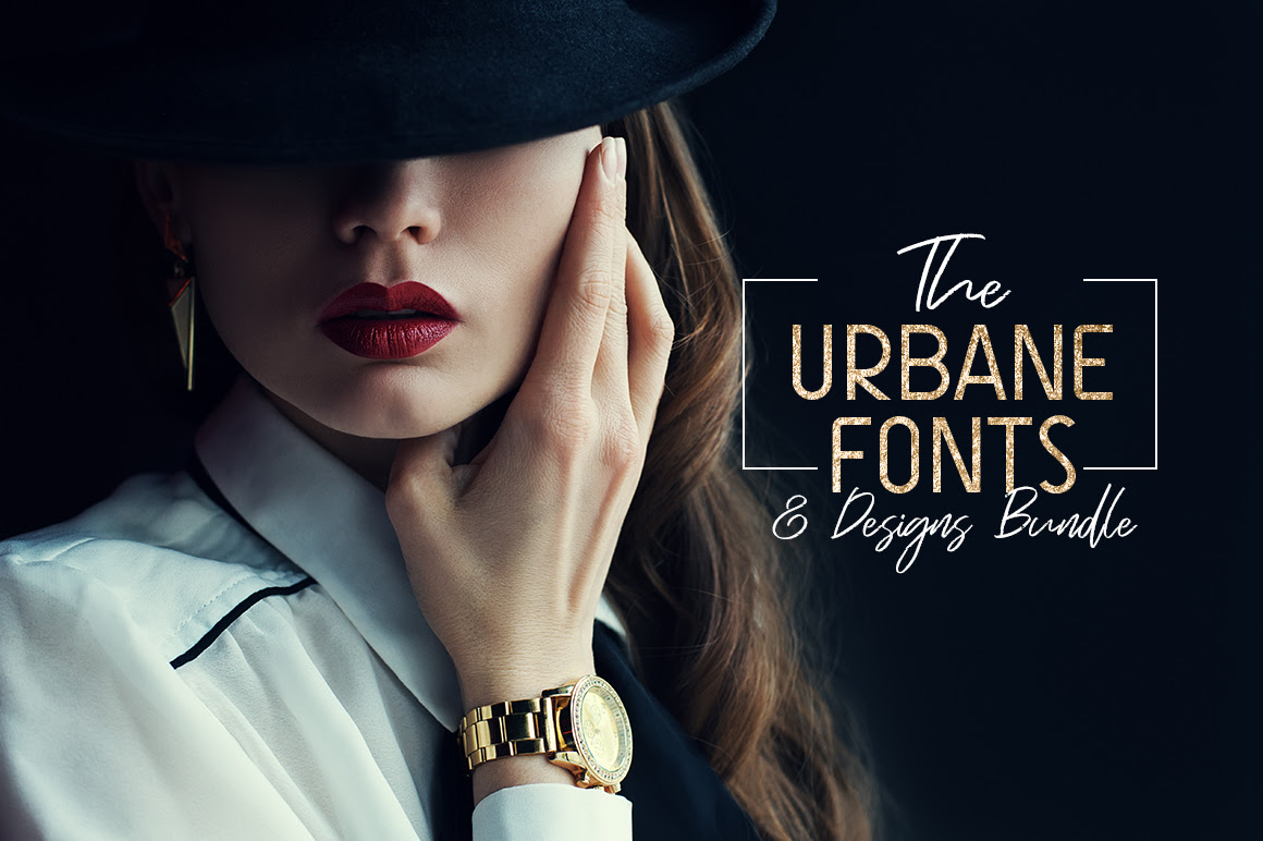 The Urbane Fonts and Designs Bundle – 99 Fonts & 1000+ Designs