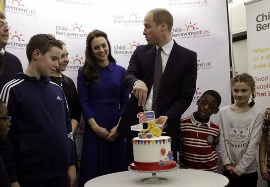 Duke and Duchess of Cambridge visit Child Bereavement UK Centre