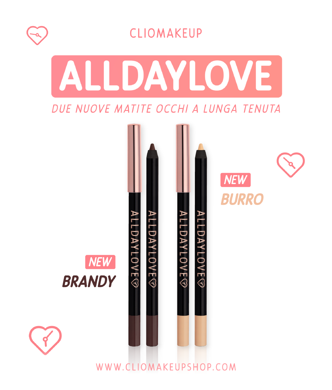 cliomakeup cliomakeupshop brandy burro alldaylove matite occhi a lunga tenuta