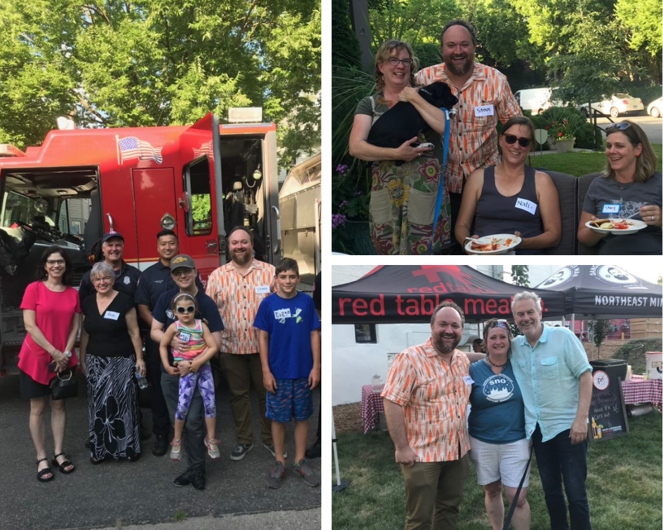 Collage of CM Fletcher at National Night Out events