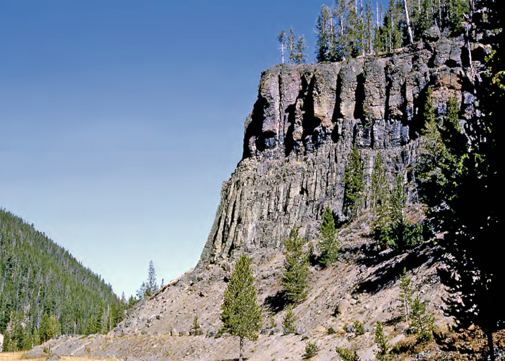 Obsidian Cliff lava flow, Yellowstone Obsidian Cliff lava flow, Yellowstone