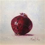 Red Onion. Oil on canvas panel  6x6 inches - Posted on Monday, March 30, 2015 by Nina R. Aide