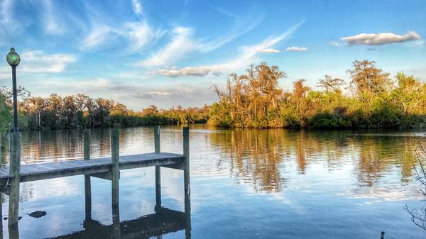 Beautiful Peace River at Riverside RV Resort in Florida