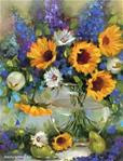 Heat Wave Sunflowers and a Florida Workshop - Flower Paintings by Nancy Medina Art - Posted on Monday, January 12, 2015 by Nancy Medina