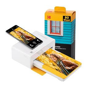 KODAK Dock Plus 4PASS Instant Photo Printer (4x6 inches) + 90 Sheets Bundle