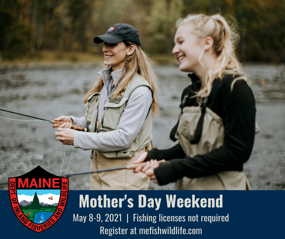 Mother's Day free fishing license weekend May 8-9