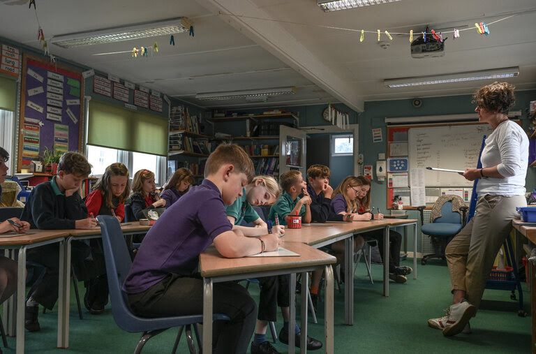 At Bunscoill Ghaelgagh, a school on the Isle of Man, evidence that Manx was still very much in use was practically everywhere.