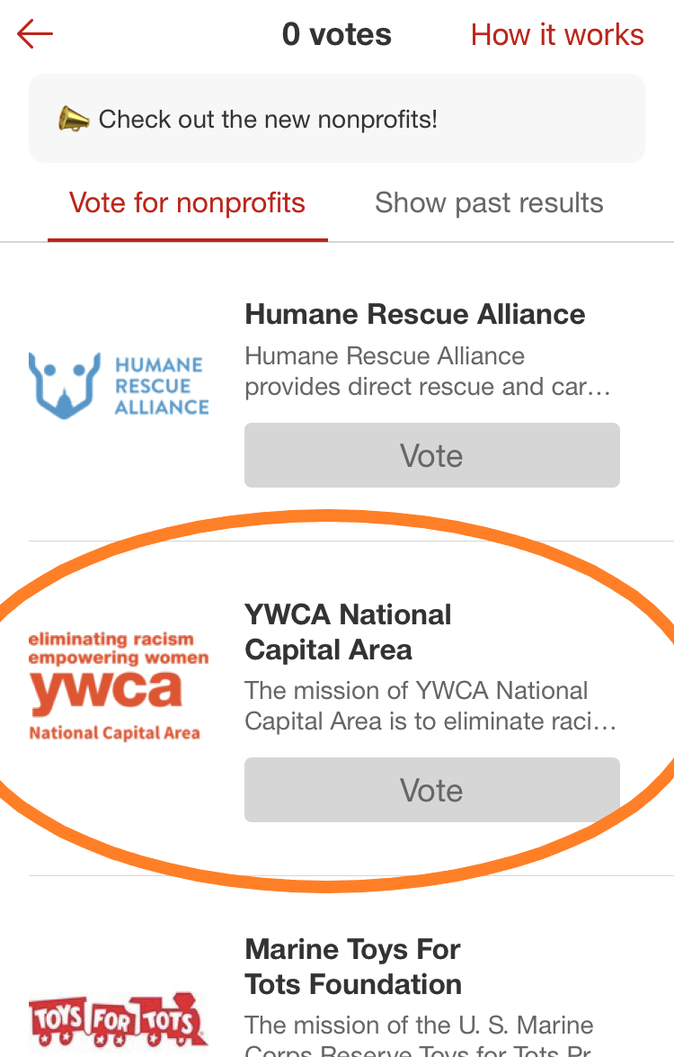 Target Circle YWCA Voting