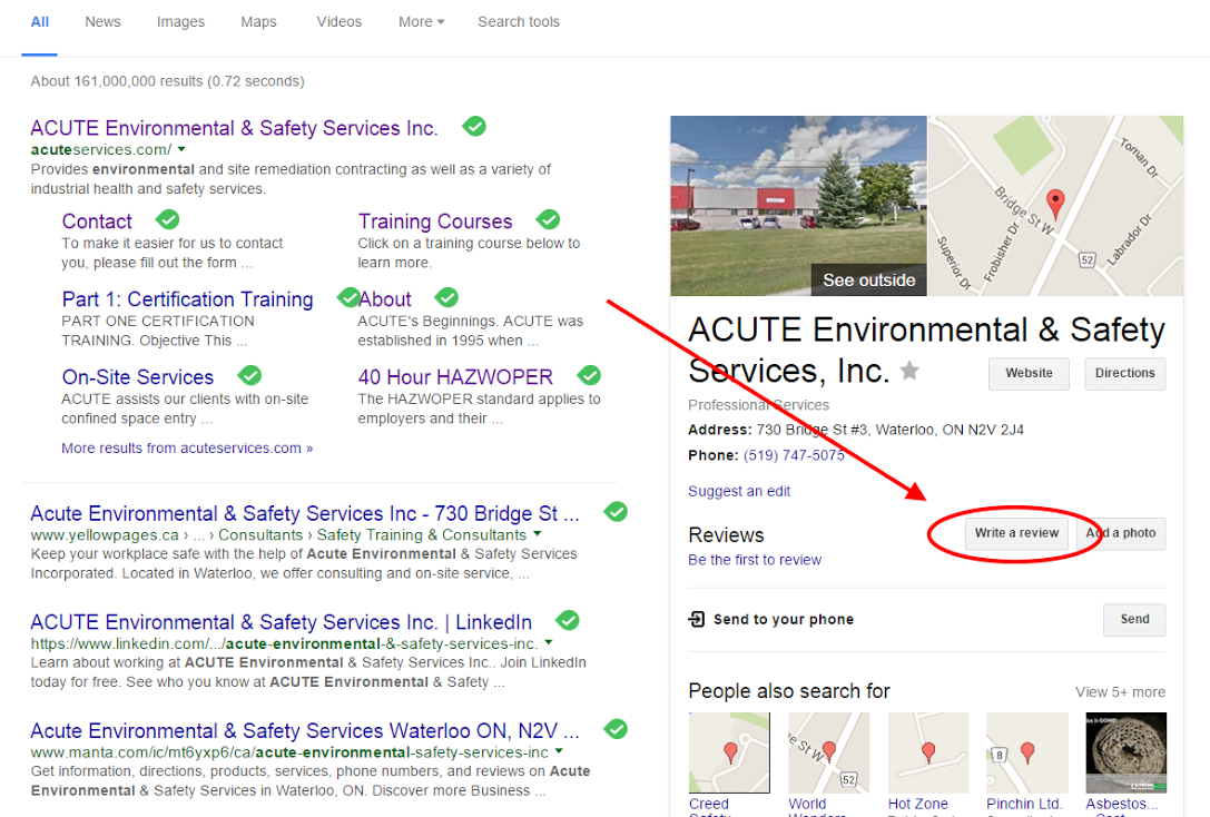 acute google review