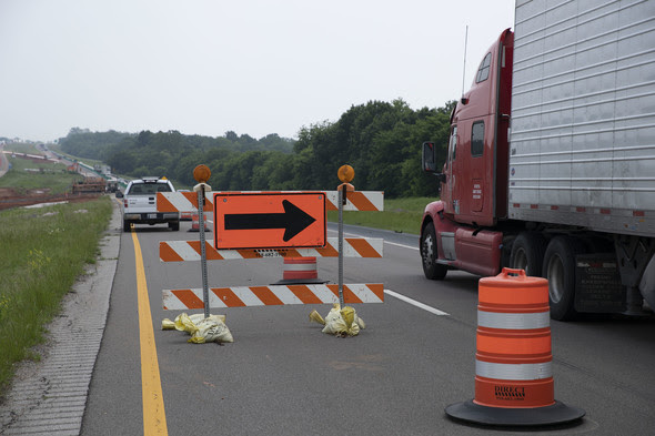 I-35 work zone Paoli