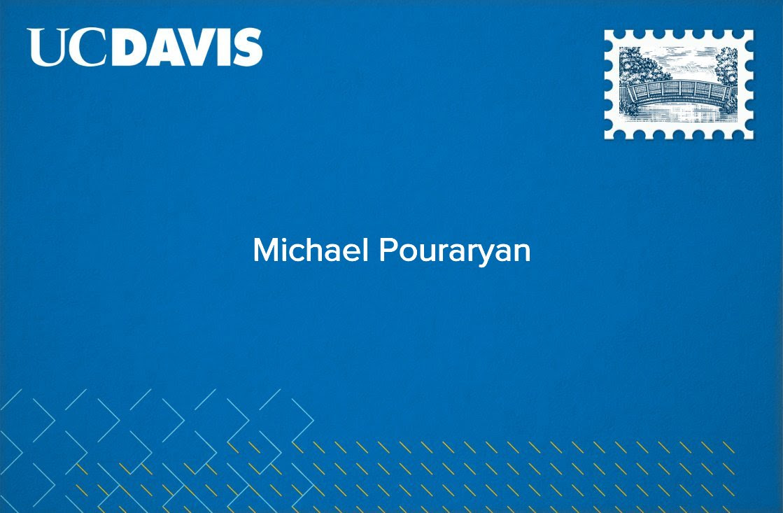 Envelope from UC Davis that says: Michael Pouraryan