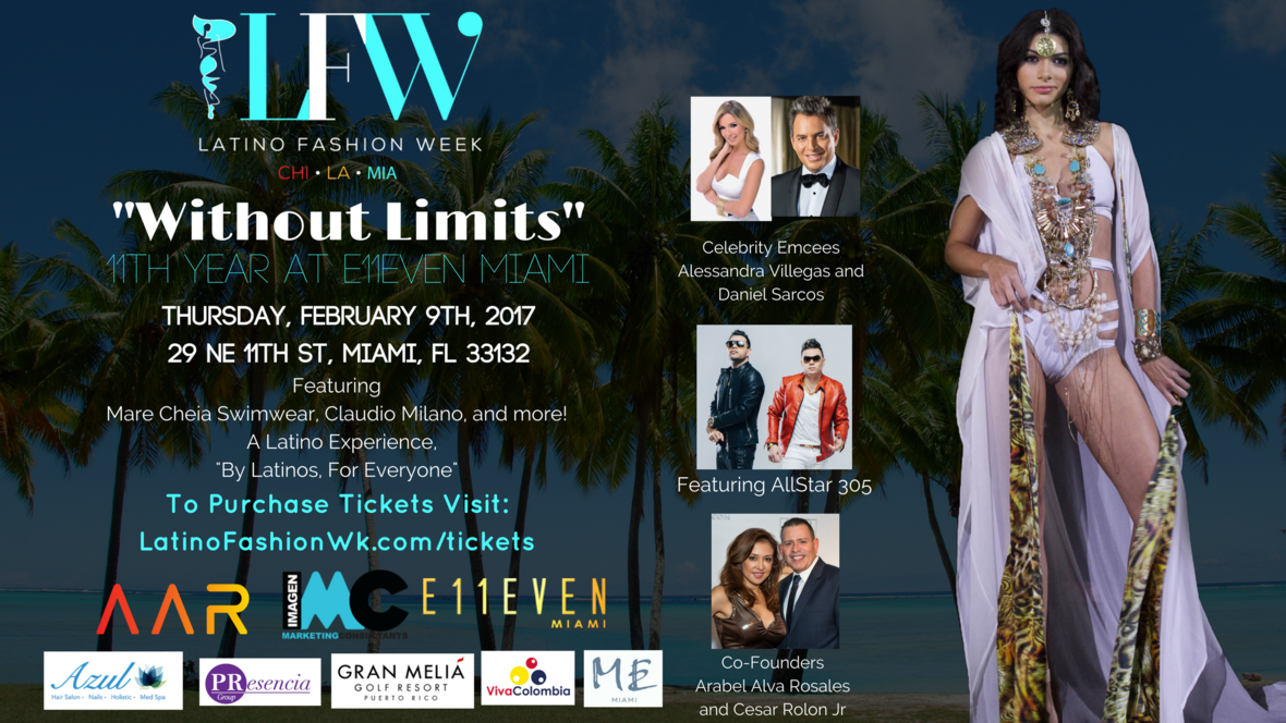 Latino Fashion Week Miami logos purchase tickets with celebs 3