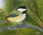 141130 - Chickadee 001a 8x10 oil on wood panel - Dave Casey - TheDailyPainter - Posted on Monday, December 1, 2014 by Dave Casey